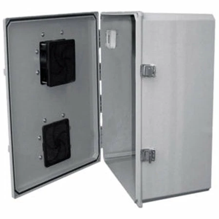 Mier Products Mier NEMA 3R Enclosure, 20x16x8, 12-Volt Fan-Ventilated With Thermostat