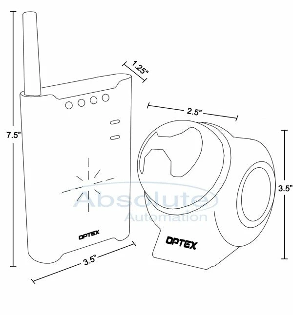 Optex RCTD20U Wireless 2000 Outdoor Motion Alarm - Image 2