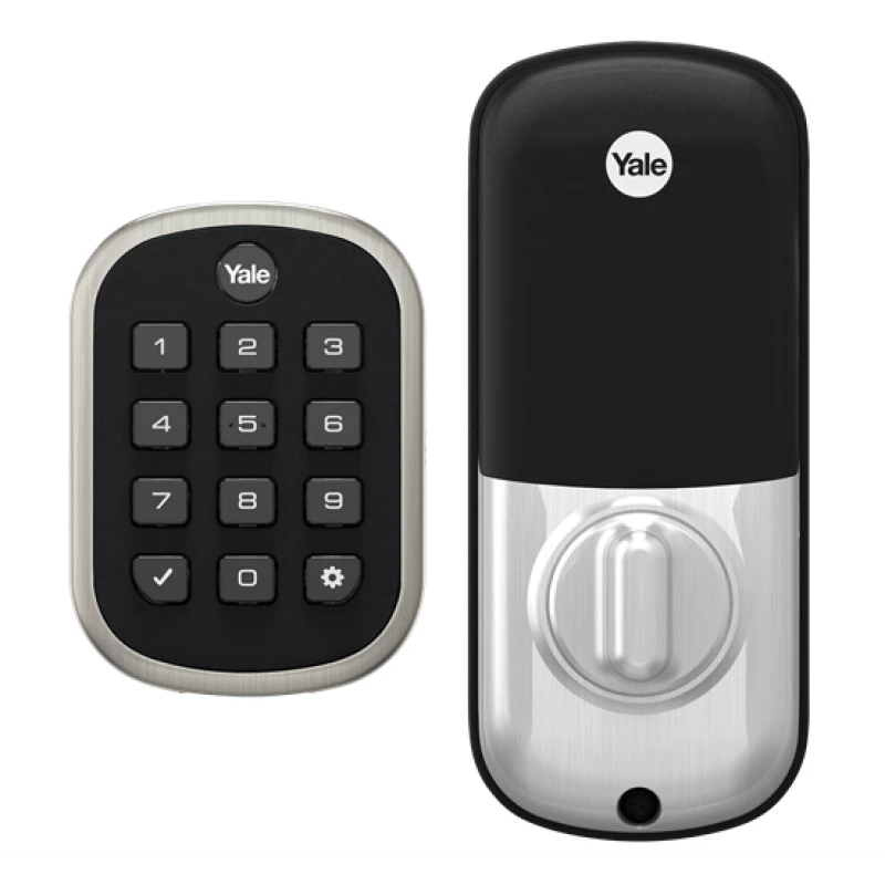 Yale YRD136-ZW2-0BP Pro Pushbutton Deadbolt Z-Wave Key Free,Oil Rubbed Brnz